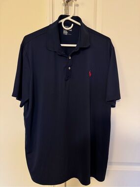 Polo Ralph Lauren - Performance Navy Classic Fit Polo - Men’s Large